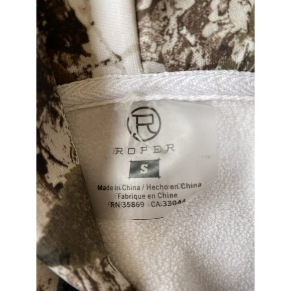 COPY - Roper Full Zip Hoodie Vest Black Camo Small Jacket Pockets Sleeveless Lo… - Picture 6 of 9